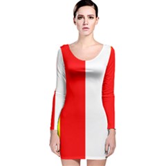 International Flag Of Buddhism Long Sleeve Velvet Bodycon Dress by abbeyz71