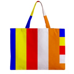 International Flag Of Buddhism Medium Zipper Tote Bag by abbeyz71