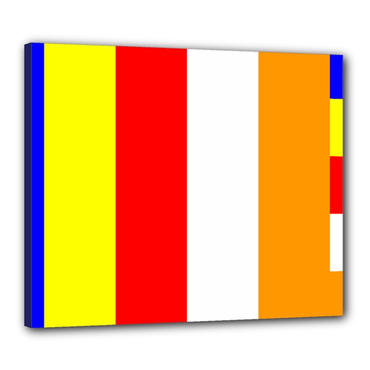International Flag of Buddhism Canvas 24  x 20 