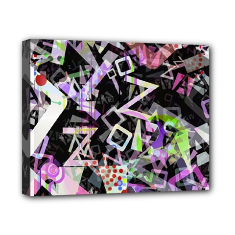 Chaos With Letters Black Multicolored Canvas 10  X 8  by EDDArt