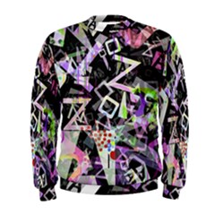 Chaos With Letters Black Multicolored Men s Sweatshirt by EDDArt