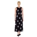 Footprints Cat White Black Sleeveless Maxi Dress View2