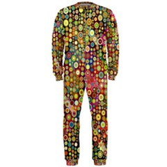 Multicolored Retro Spots Polka Dots Pattern Onepiece Jumpsuit (men)  by EDDArt