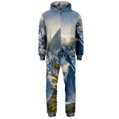 Snowy Andes Mountains, El Chalten Argentina Hooded Jumpsuit (men)  by dflcprints