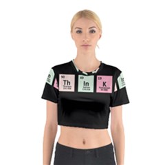 Think - Chemistry Cotton Crop Top by Valentinaart