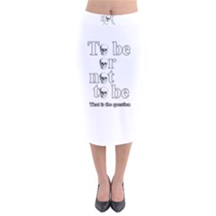 To Be Or Not To Be Velvet Midi Pencil Skirt by Valentinaart