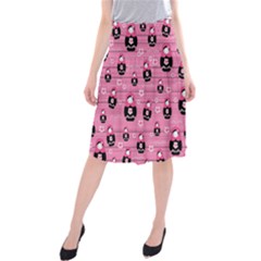 Matryoshka Doll Pattern Midi Beach Skirt by Valentinaart