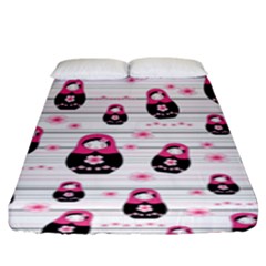 Matryoshka Doll Pattern Fitted Sheet (king Size) by Valentinaart