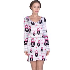 Matryoshka Doll Pattern Long Sleeve Nightdress by Valentinaart