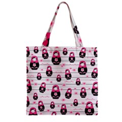 Matryoshka Doll Pattern Zipper Grocery Tote Bag by Valentinaart