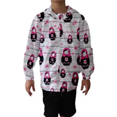 Matryoshka Doll Pattern Hooded Wind Breaker (kids) by Valentinaart