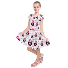 Matryoshka Doll Pattern Kids  Short Sleeve Dress by Valentinaart