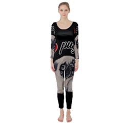 Love pugs Long Sleeve Catsuit