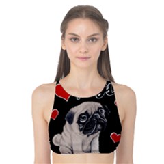 Love pugs Tank Bikini Top