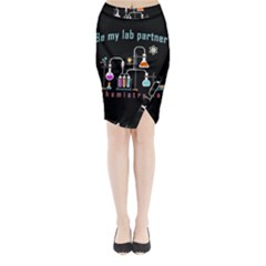 Chemistry Lab Midi Wrap Pencil Skirt by Valentinaart