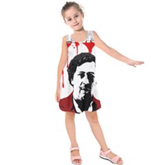 Pablo Escobar  Kids  Sleeveless Dress by Valentinaart