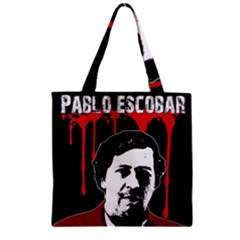 Pablo Escobar  Zipper Grocery Tote Bag by Valentinaart