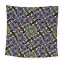 Colorful Floral Collage Pattern Square Tapestry (Large) View1