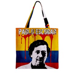 Pablo Escobar Zipper Grocery Tote Bag by Valentinaart