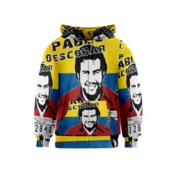 Pablo Escobar Kids  Zipper Hoodie by Valentinaart