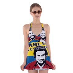 Pablo Escobar Halter Swimsuit Dress by Valentinaart