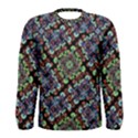 Colorful Floral Collage Pattern Men s Long Sleeve Tee View1