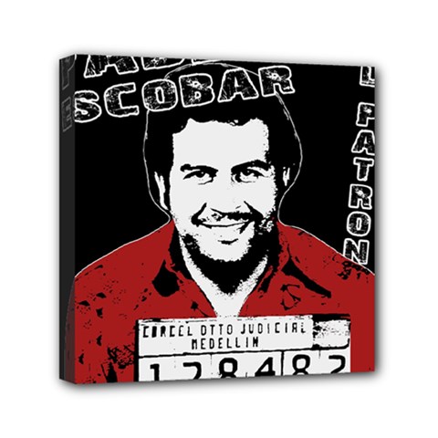 Pablo Escobar Mini Canvas 6  X 6  by Valentinaart