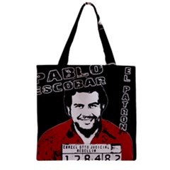 Pablo Escobar Zipper Grocery Tote Bag by Valentinaart