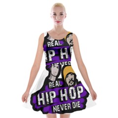 Real Hip Hop Never Die Velvet Skater Dress by Valentinaart