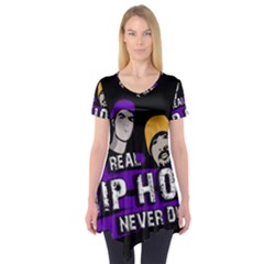 Real Hip Hop Never Die Short Sleeve Tunic  by Valentinaart