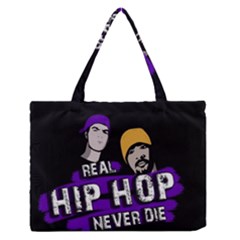 Real Hip Hop Never Die Medium Zipper Tote Bag by Valentinaart
