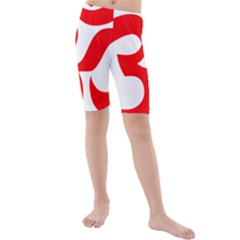 Hindu Om Symbol Kids  Mid Length Swim Shorts by abbeyz71