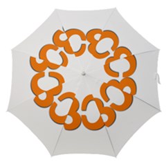 Hindu Om Symbol In Malayalam Script Straight Umbrellas by abbeyz71
