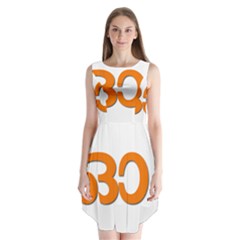 Hindu Om Symbol In Malayalam Script Sleeveless Chiffon Dress   by abbeyz71