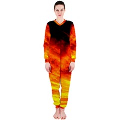 Black Yellow Red Sunset OnePiece Jumpsuit (Ladies) 