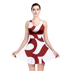 Hindu Om Symbol (dark Red) Reversible Skater Dress by abbeyz71