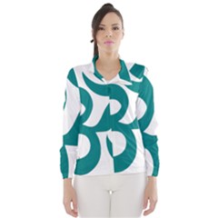 Hindu Om Symbol (teal)  Wind Breaker (women) by abbeyz71