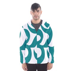 Hindu Om Symbol (teal) Hooded Wind Breaker (men) by abbeyz71