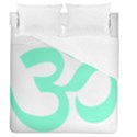 Hindu Om Symbol (Cyan Blue) Duvet Cover (Queen Size) View1