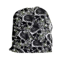 Skulls Pattern Drawstring Pouches (xxl) by ValentinaDesign