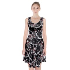 Skulls Pattern Racerback Midi Dress by ValentinaDesign