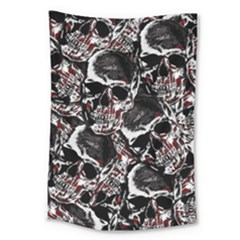 Skulls Pattern Large Tapestry by ValentinaDesign