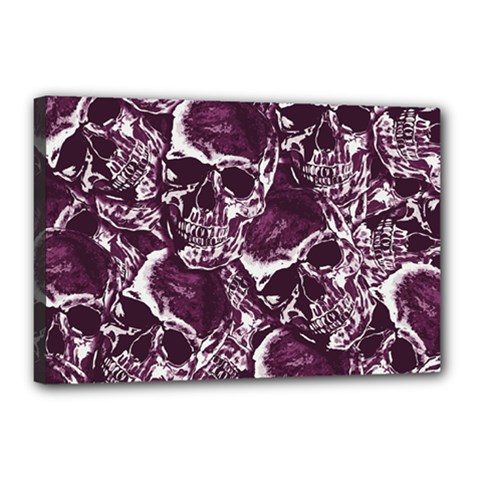 Skull Pattern Canvas 18  X 12  by ValentinaDesign