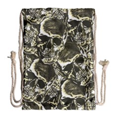 Skull Pattern Drawstring Bag (large) by ValentinaDesign