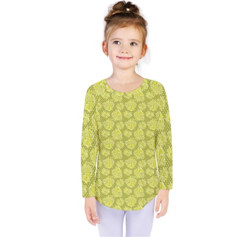 Floral Pattern Kids  Long Sleeve Tee by ValentinaDesign