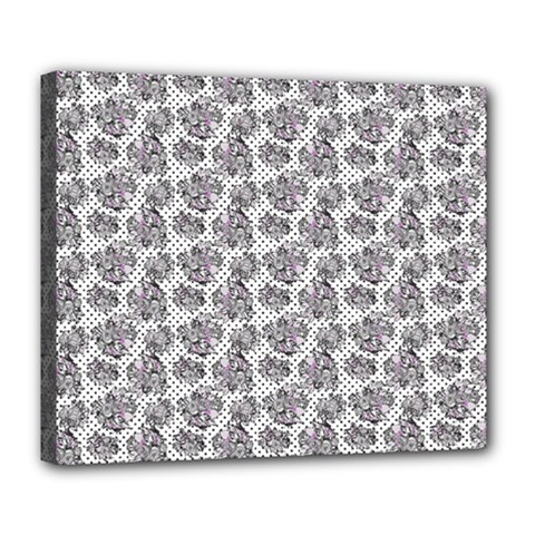 Floral Pattern Deluxe Canvas 24  X 20   by ValentinaDesign