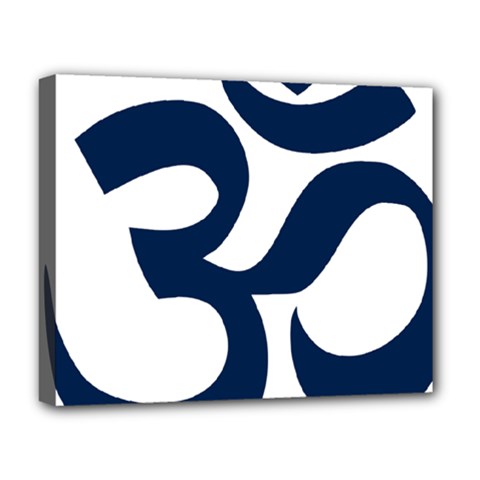 Hindu Om Symbol (dark Blue) Deluxe Canvas 20  X 16   by abbeyz71