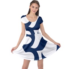 Hindu Om Symbol (dark Blue) Cap Sleeve Dresses by abbeyz71