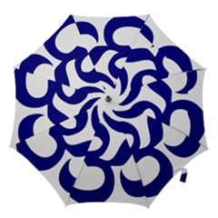 Om Symbol (navy Blue) Hook Handle Umbrellas (medium) by abbeyz71