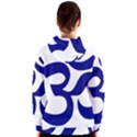 Om Symbol (Navy Blue) Women s Zipper Hoodie View2